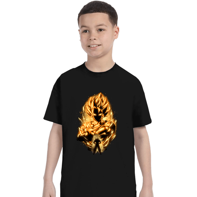 Shirts T-Shirts, Youth / XS / Black Golden Saiyan Vegito