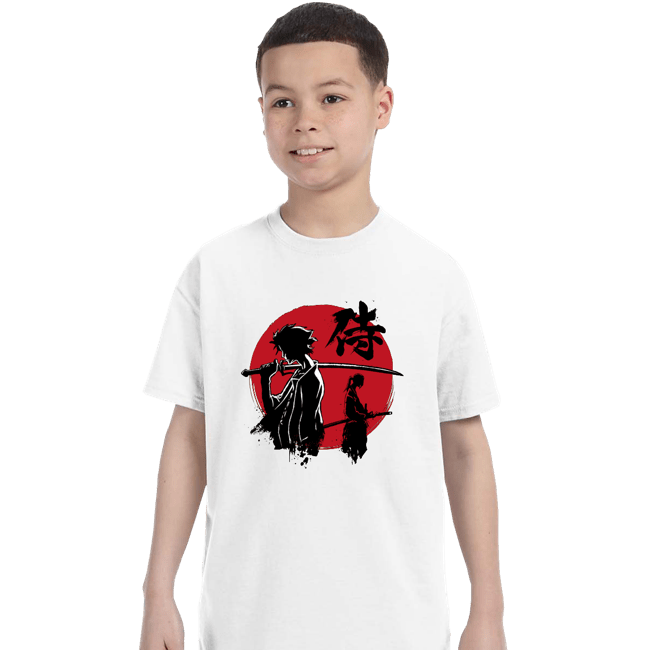 Daily_Deal_Shirts T-Shirts, Youth / XS / White Mugen And Jin Sumi-e