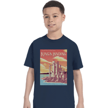 Load image into Gallery viewer, Shirts T-Shirts, Youth / XL / Navy Visit King&#39;s Landing
