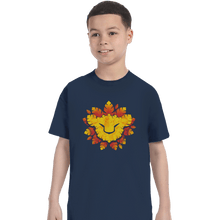 Load image into Gallery viewer, Shirts T-Shirts, Youth / XL / Navy King Of Leaves
