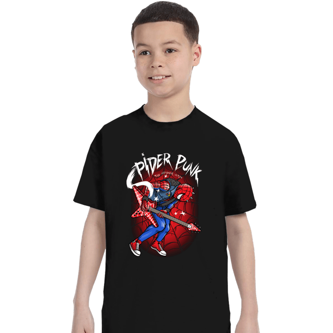 Daily_Deal_Shirts T-Shirts, Youth / XS / Black Spider Punk