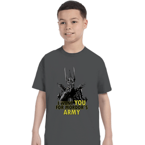 Shirts T-Shirts, Youth / XS / Charcoal Mordor's Army