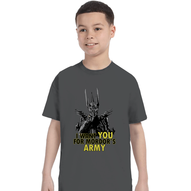 Shirts T-Shirts, Youth / XS / Charcoal Mordor's Army
