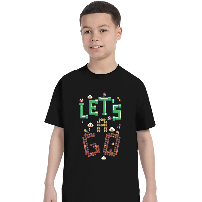 Daily_Deal_Shirts T-Shirts, Youth / XS / Black Let's A Go