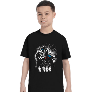 Daily_Deal_Shirts T-Shirts, Youth / XS / Black Marshmallow Ghost
