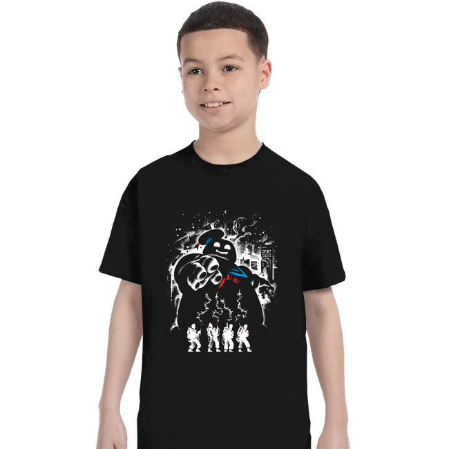 Daily_Deal_Shirts T-Shirts, Youth / XS / Black Marshmallow Ghost