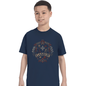 Shirts T-Shirts, Youth / XS / Navy Gamer Crest