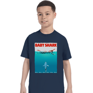 Shirts T-Shirts, Youth / XL / Navy Baby Shark