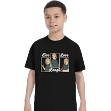 Load image into Gallery viewer, Daily_Deal_Shirts T-Shirts, Youth / XS / Black Bobby Live Laugh Love
