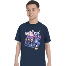Load image into Gallery viewer, Secret_Shirts T-Shirts, Youth / XS / Navy Happy Attack
