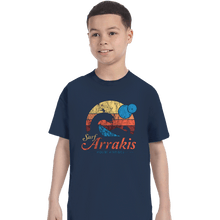 Load image into Gallery viewer, Secret_Shirts T-Shirts, Youth / XS / Navy Surfing Arrakis
