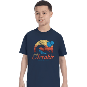 Secret_Shirts T-Shirts, Youth / XS / Navy Surfing Arrakis