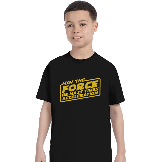 Daily_Deal_Shirts T-Shirts, Youth / XS / Black Mass Times Acceleration