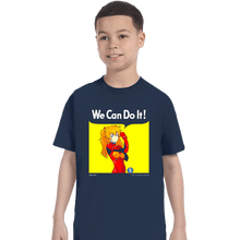 Load image into Gallery viewer, Shirts T-Shirts, Youth / XS / Navy We Can Do It Shinji
