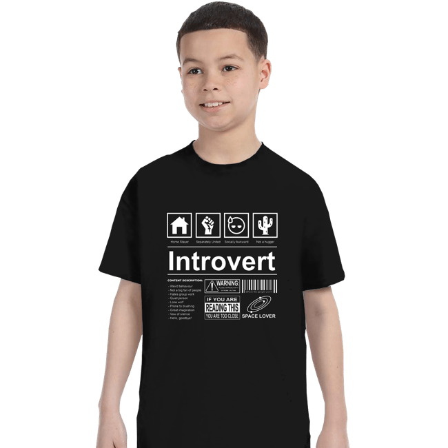 Daily_Deal_Shirts T-Shirts, Youth / XS / Black Introvert Label