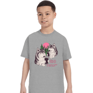 Daily_Deal_Shirts T-Shirts, Youth / XS / Sports Grey Two Wolves On Their Phones