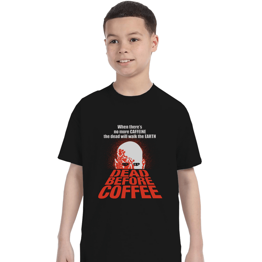 Shirts T-Shirts, Youth / XL / Black Dead Before Coffee