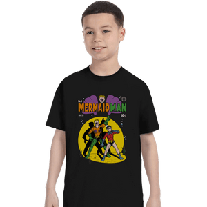 Shirts T-Shirts, Youth / XL / Black Mermaid Man