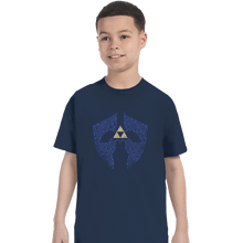 Load image into Gallery viewer, Shirts T-Shirts, Youth / XS / Navy Triforce Labyrinth
