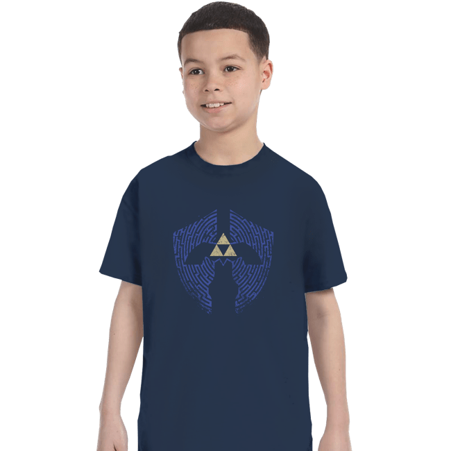 Shirts T-Shirts, Youth / XS / Navy Triforce Labyrinth
