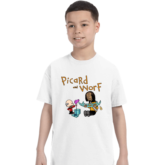 Daily_Deal_Shirts T-Shirts, Youth / XS / White Picard And Worf