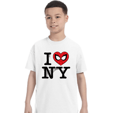 Load image into Gallery viewer, Daily_Deal_Shirts T-Shirts, Youth / XS / White I Spider NY
