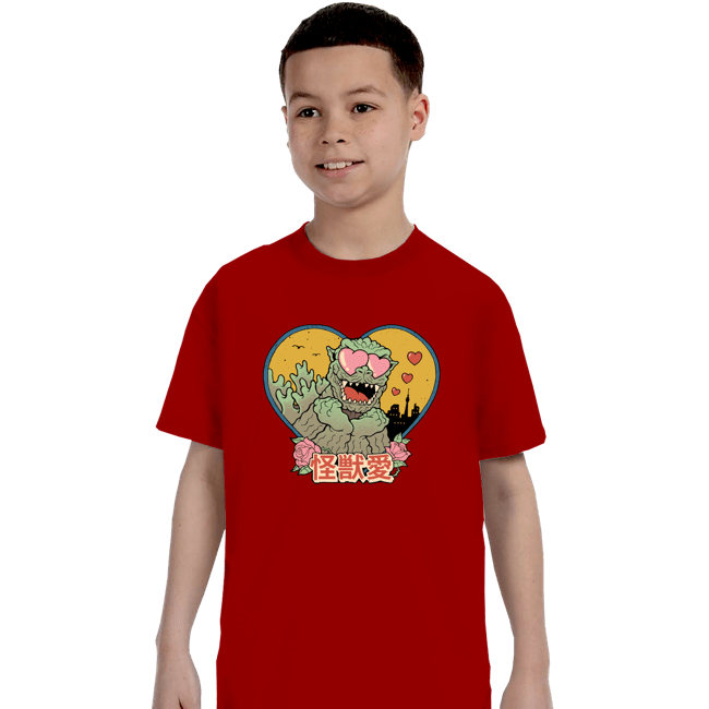 Daily_Deal_Shirts T-Shirts, Youth / XS / Red Kaiju Love