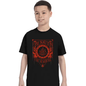 Shirts T-Shirts, Youth / XL / Black Fire Nation