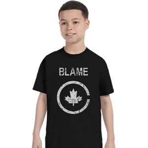 Shirts T-Shirts, Youth / XL / Black Blame Canada
