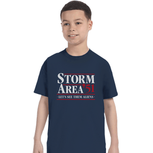 Shirts T-Shirts, Youth / XL / Navy Storm Area 51