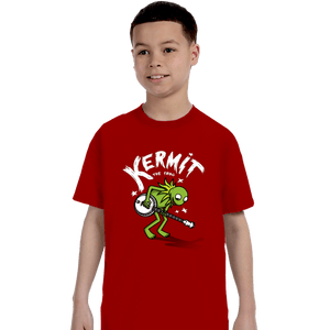 Shirts T-Shirts, Youth / XS / Red Banjoist Frog
