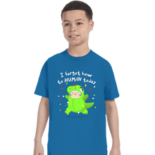 Load image into Gallery viewer, Shirts T-Shirts, Youth / XS / Sapphire How To Human
