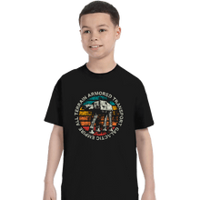 Load image into Gallery viewer, Shirts T-Shirts, Youth / XS / Black Retro AT-AT Sun
