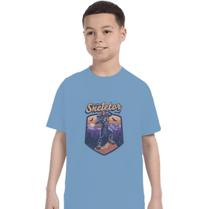 Shirts T-Shirts, Youth / XL / Powder Blue Outdoor Skeletor
