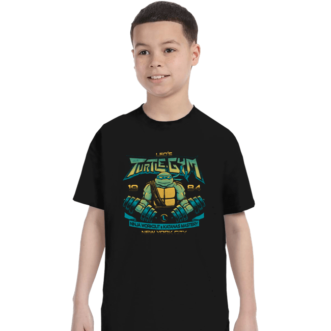 Daily_Deal_Shirts T-Shirts, Youth / XS / Black Leo's Turtle Gym
