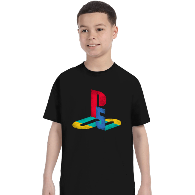 Shirts T-Shirts, Youth / XS / Black PS5 Classic