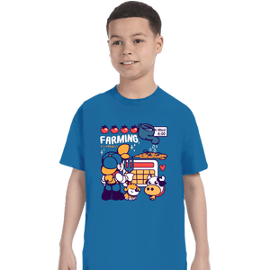 Shirts T-Shirts, Youth / XS / Sapphire Farmer Days