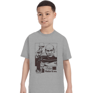 Secret_Shirts T-Shirts, Youth / XS / Sports Grey Picard Wine