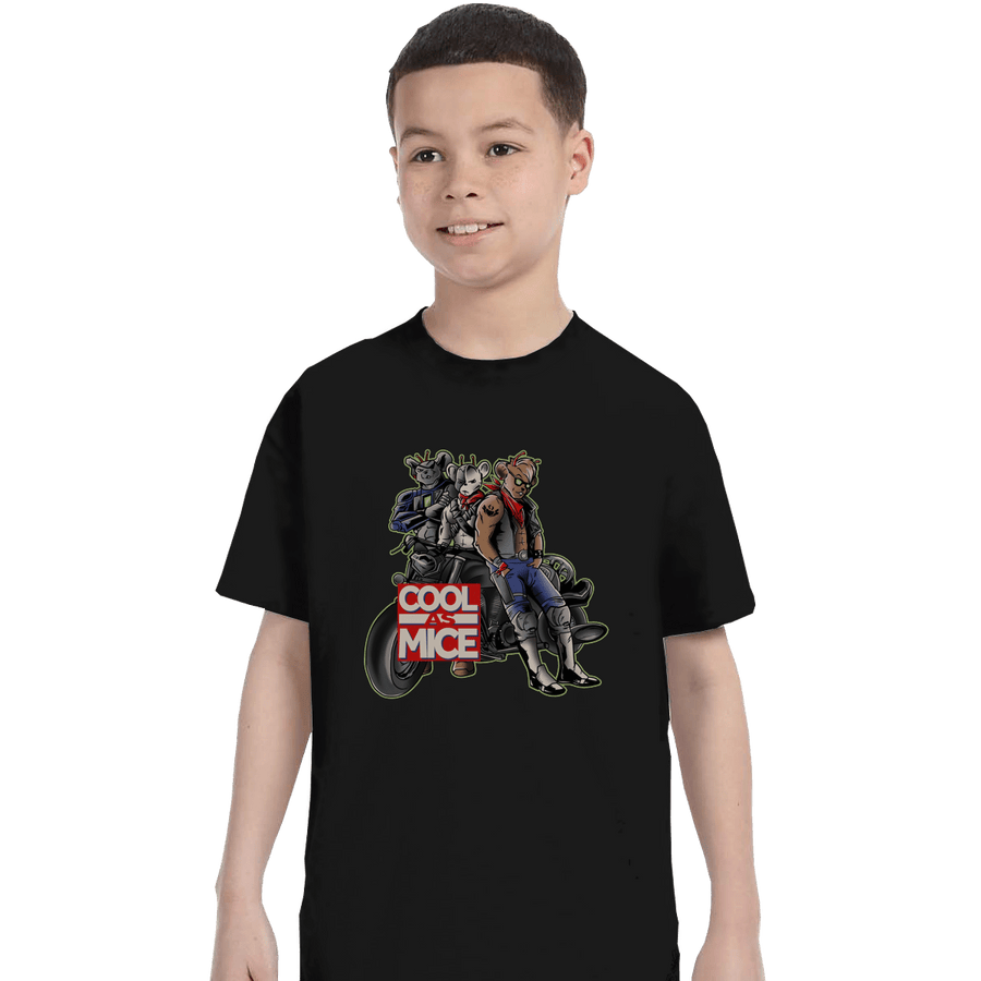 Shirts T-Shirts, Youth / XL / Black Cool As Mice