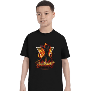 Shirts T-Shirts, Youth / XS / Black Retro Firebender