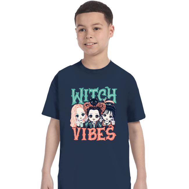 Daily_Deal_Shirts T-Shirts, Youth / XS / Navy Witch Vibes