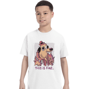 Shirts T-Shirts, Youth / XS / White This Is Fine