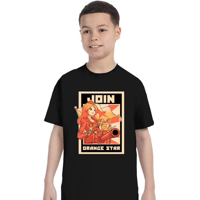 Shirts T-Shirts, Youth / XS / Black Orange Star Army