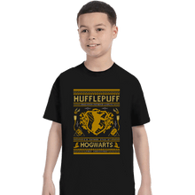 Load image into Gallery viewer, Shirts T-Shirts, Youth / XS / Black Hufflepuff Sweater
