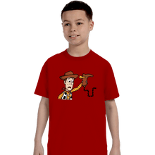 Load image into Gallery viewer, Secret_Shirts T-Shirts, Youth / XS / Red Snake In A Boot

