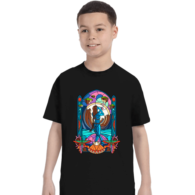Daily_Deal_Shirts T-Shirts, Youth / XS / Black Stained Glass Paradise