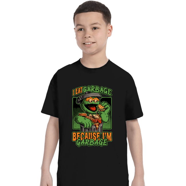 Daily_Deal_Shirts T-Shirts, Youth / XS / Black I'm Garbage