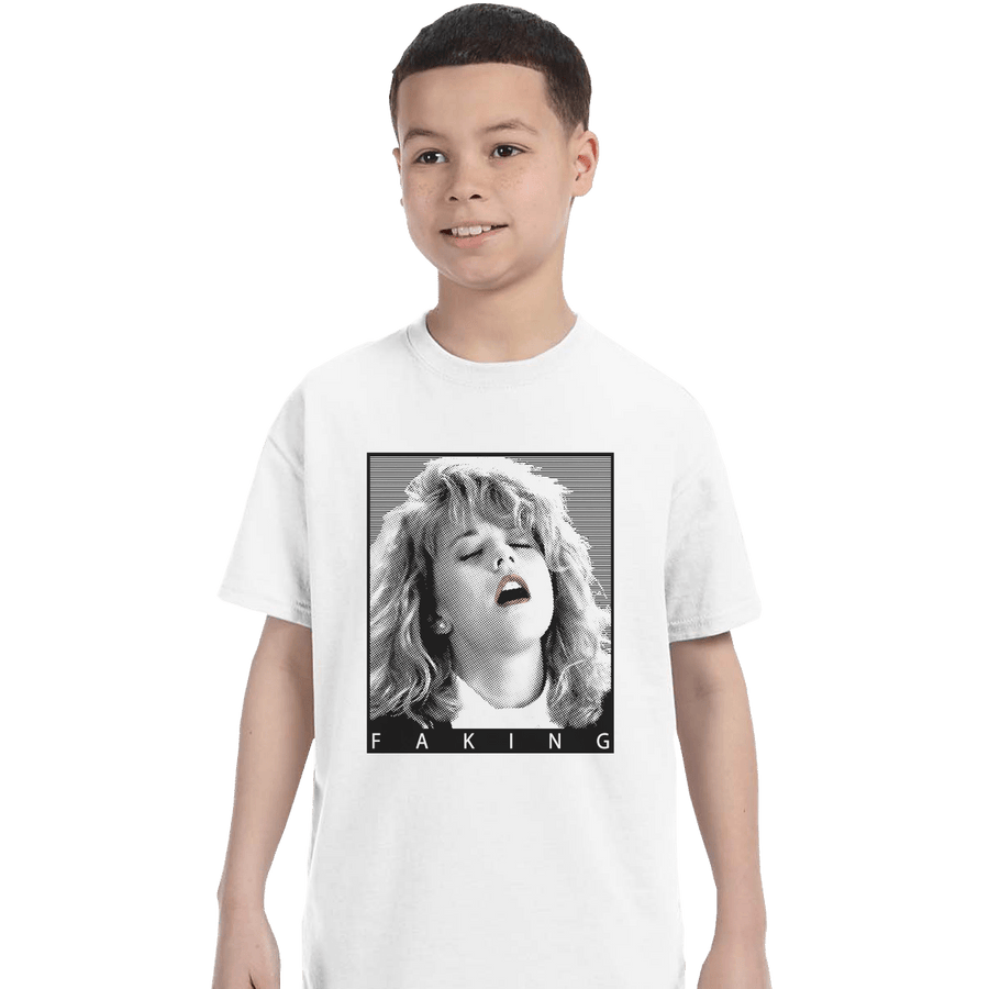Shirts T-Shirts, Youth / XL / White Faking