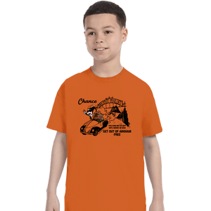 Secret_Shirts T-Shirts, Youth / XS / Orange Get Out Of Arkham Card