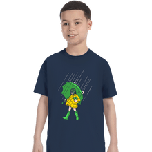 Load image into Gallery viewer, Secret_Shirts T-Shirts, Youth / XS / Navy Frog Girl
